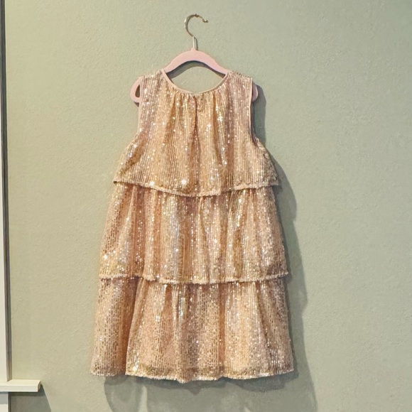 Cat & Jack sleeveless, sequin layer dress - Picture 4 of 7